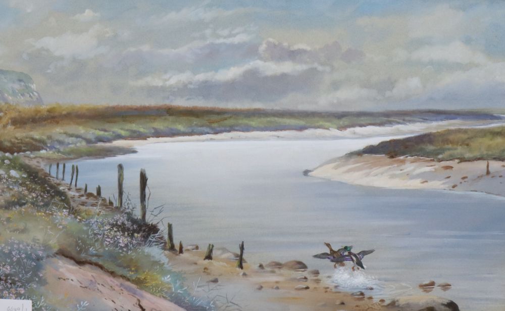 Philip Rickman (1891-1982), watercolour, Storm Clouds over Cuckmere Haven, Nr. Alfriston, signed and dated 1964, 45 x 70cm